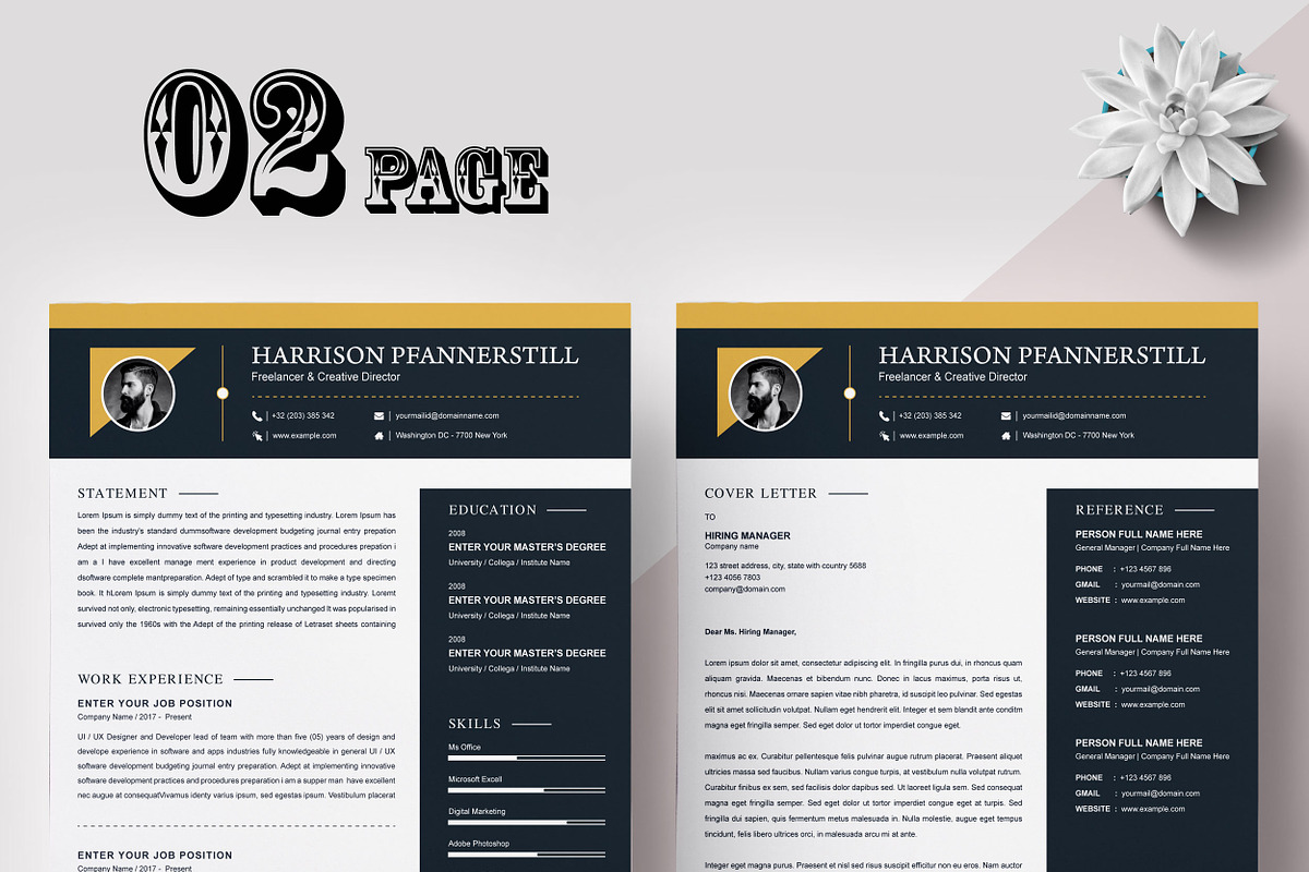 Resume Templates CV Bundle, a Resume Template by X-Type (Photo 8 of 21)