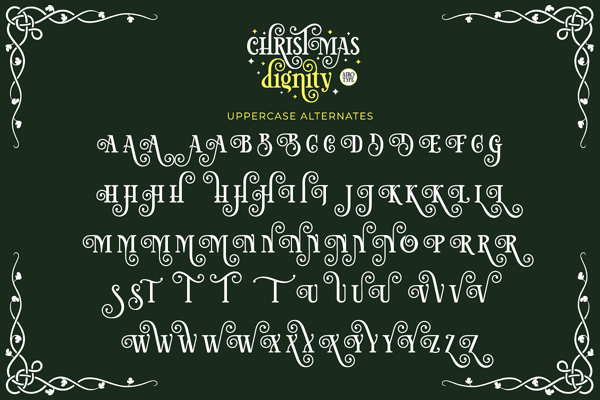 Christmas Dignity - Swirl Serif Font, a Serif Font by Airotype (Photo 13 of 15)
