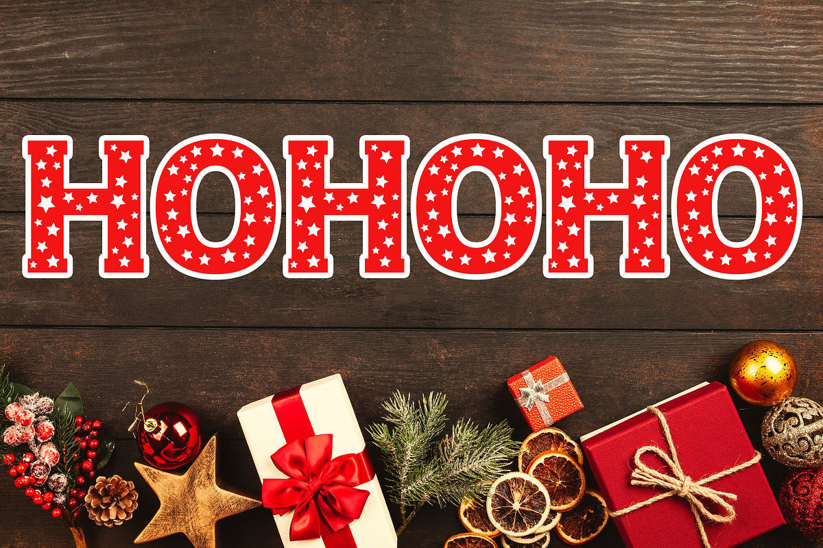 Christmas Stars Font, a Slab Serif Font by vladocar (Photo 6 of 9)