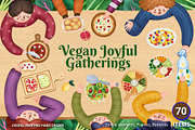 Vegan Joyful Gathering Digital Paint, a Food Illustration by CreativeValuation (Thumbnail 1 of 11)