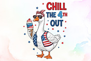 4th of July Goose Patriotic Chill th, an Illustration by Sublimation Artist (Thumbnail 1 of 9)