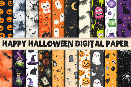 Happy Halloween Digital Paper