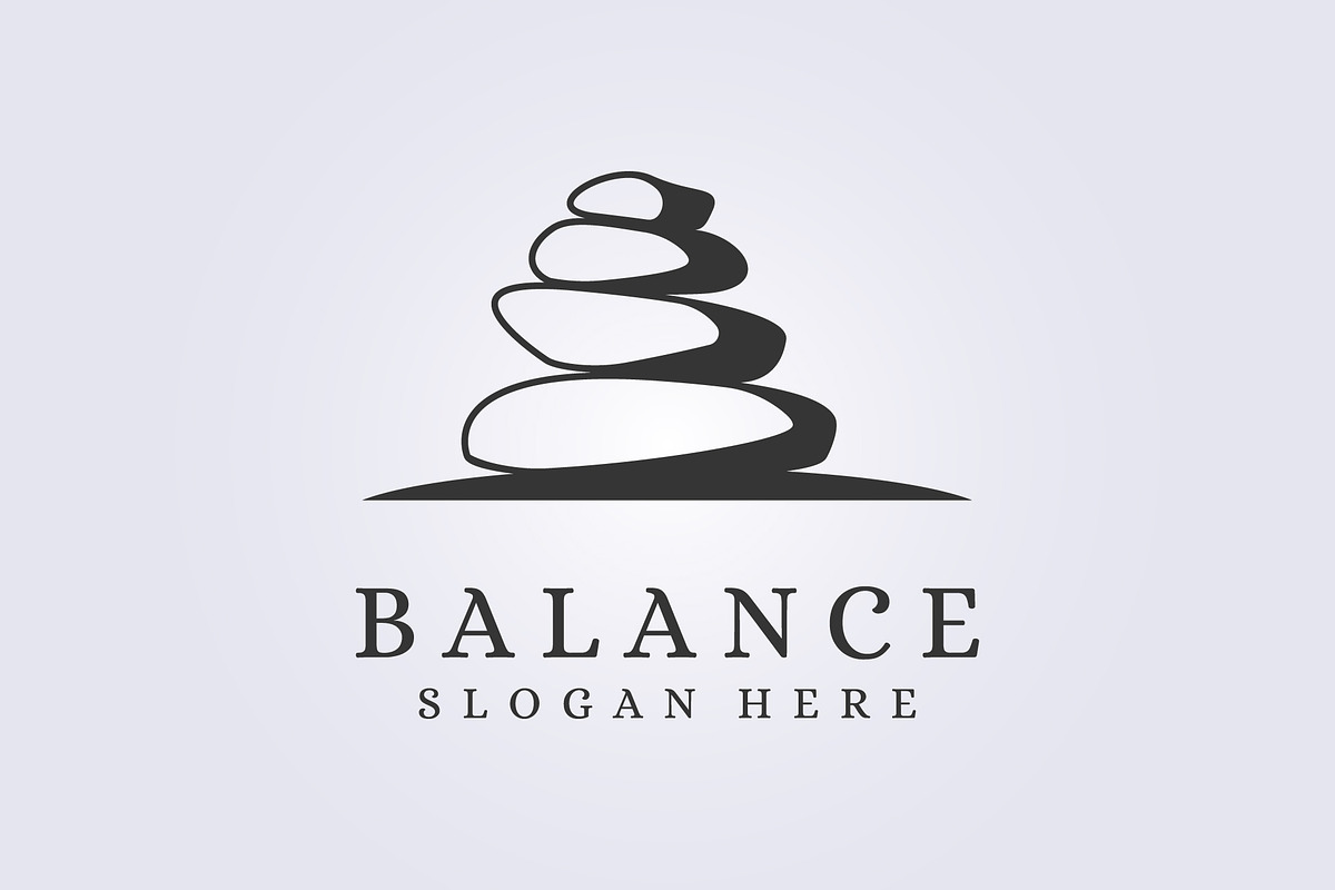 balance stone balancing logo icon, a Branding & Logo Template by Lodzrov