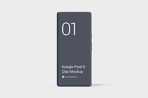 Google Pixel 6 Clay Mockup