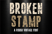 Broken Stamp, a Sans Serif Font by Limited.studio (Thumbnail 1 of 6)
