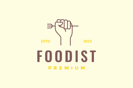 hand hold fork food hunter logo, a Branding & Logo Template by devastd