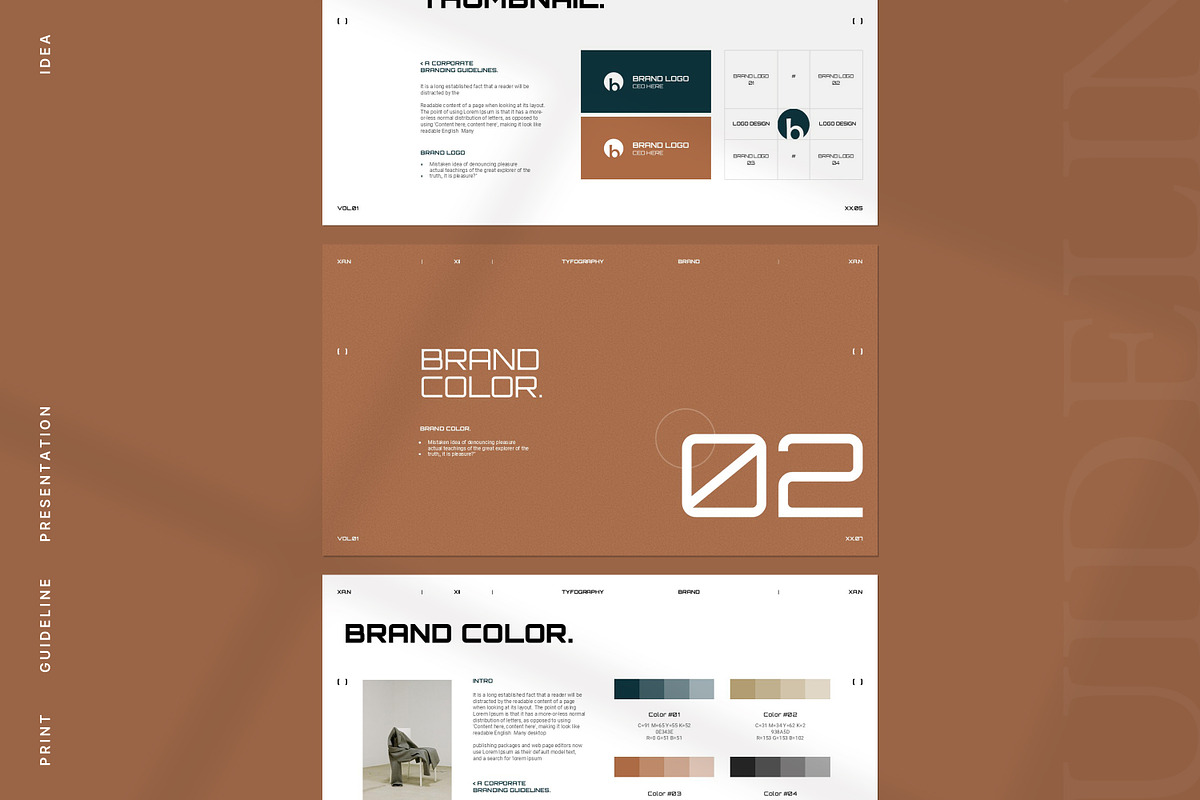 Brand Guideline Presentation Templat, a Presentation Template by PrintIdea (Photo 4 of 9)