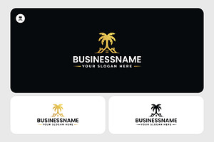 Palm tree real estate hotel logo, a Branding & Logo Template by Team_Ultra_Graphics