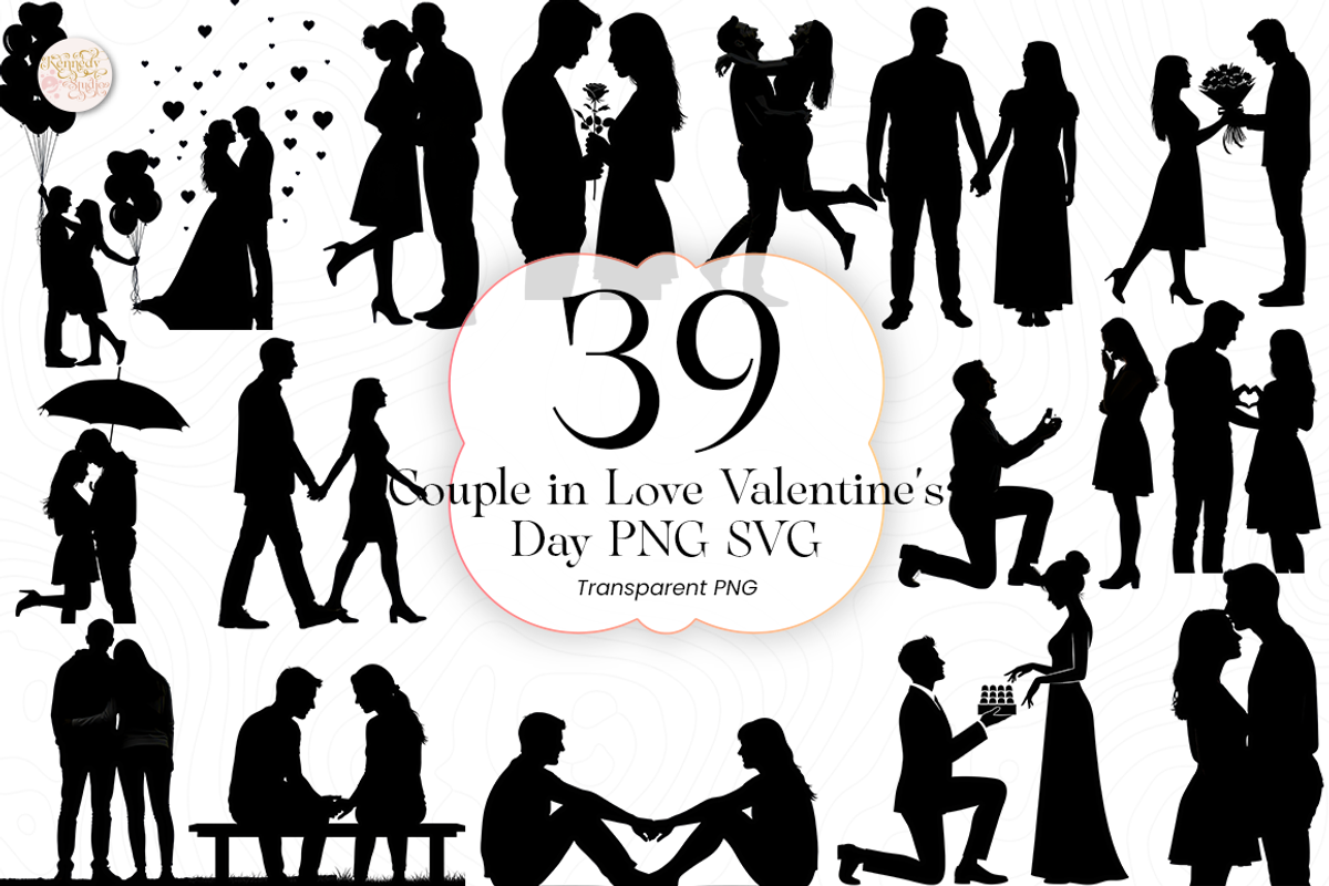 Couple in Love PNG & SVG Clipart, a Person Illustration by KennedyStudio (Photo 1 of 4)