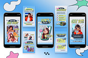 Blue Y2k Fashion Instagram Set, a Social Media Template by Aiyari Graphic (Thumbnail 5 of 5)