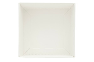 Empty cardboard white box isolated, a Background Photo by BOOCYS