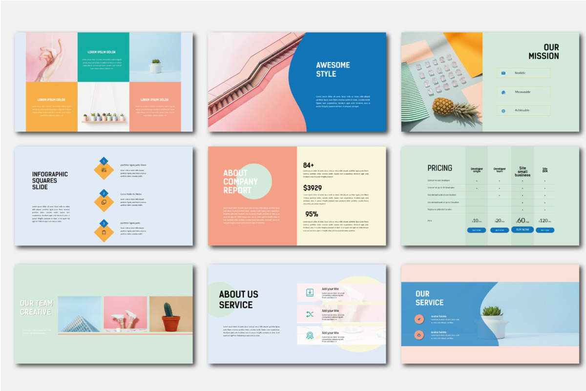 KNTL Pastel - Powerpoint Template, a Presentation Template by Collaborg Studio (Photo 5 of 8)