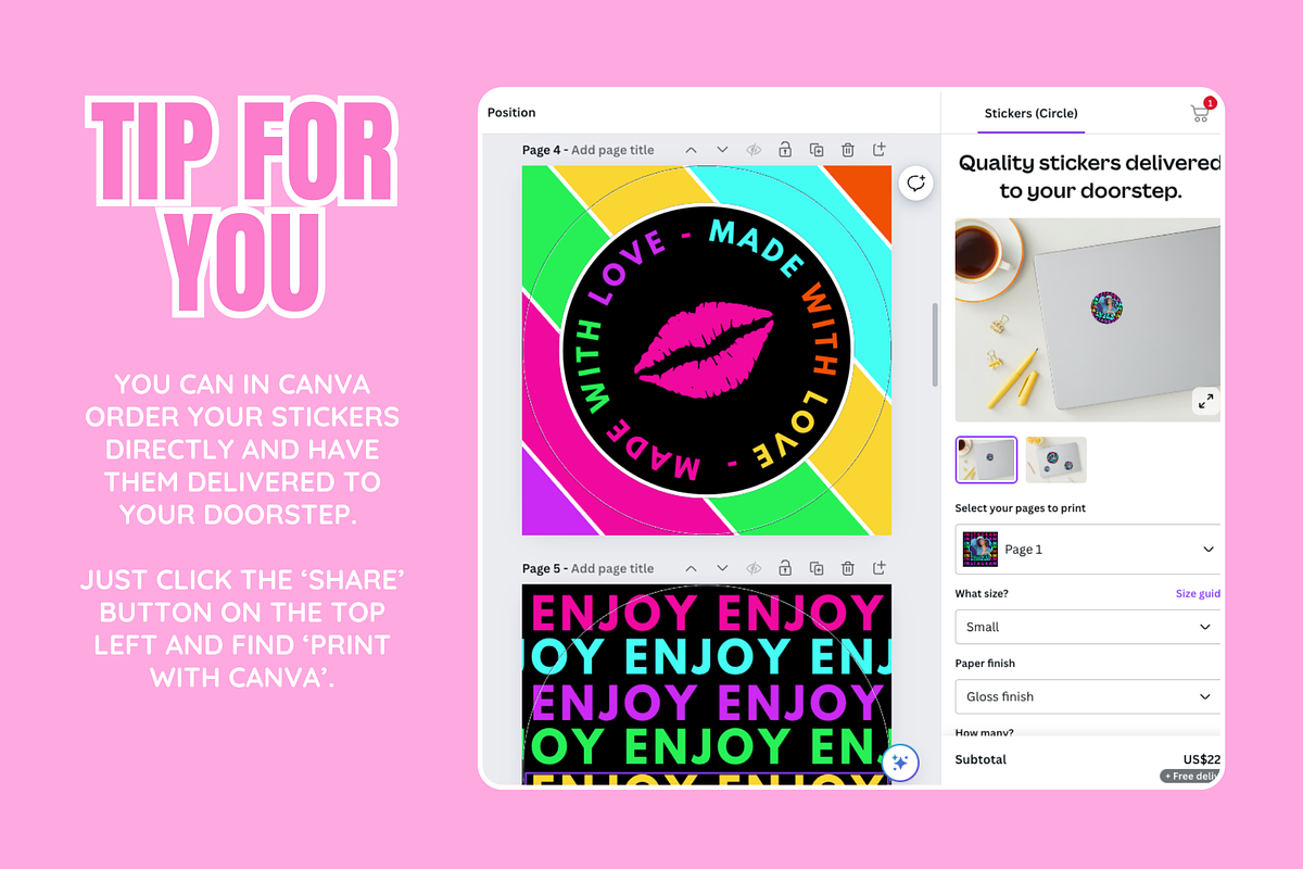 Neon Shipping Sticker Templates, a Marketing Template by SunshineStudioBoutique (Photo 4 of 10)