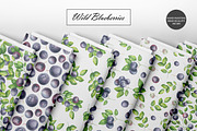 Blueberries Watercolor Patterns, an Illustration by OlDm_Shop (Thumbnail 9 of 10)