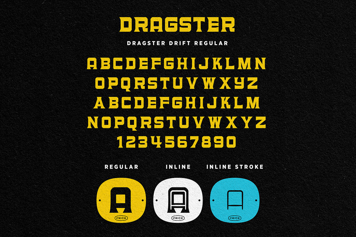 DRAGSTER FONT FAMILY, a Script Font by Price Foundry (Photo 3 of 6)