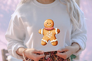 Christmas Gingerbread Man Clipart, an Illustration by designcity5 (Thumbnail 5 of 5)