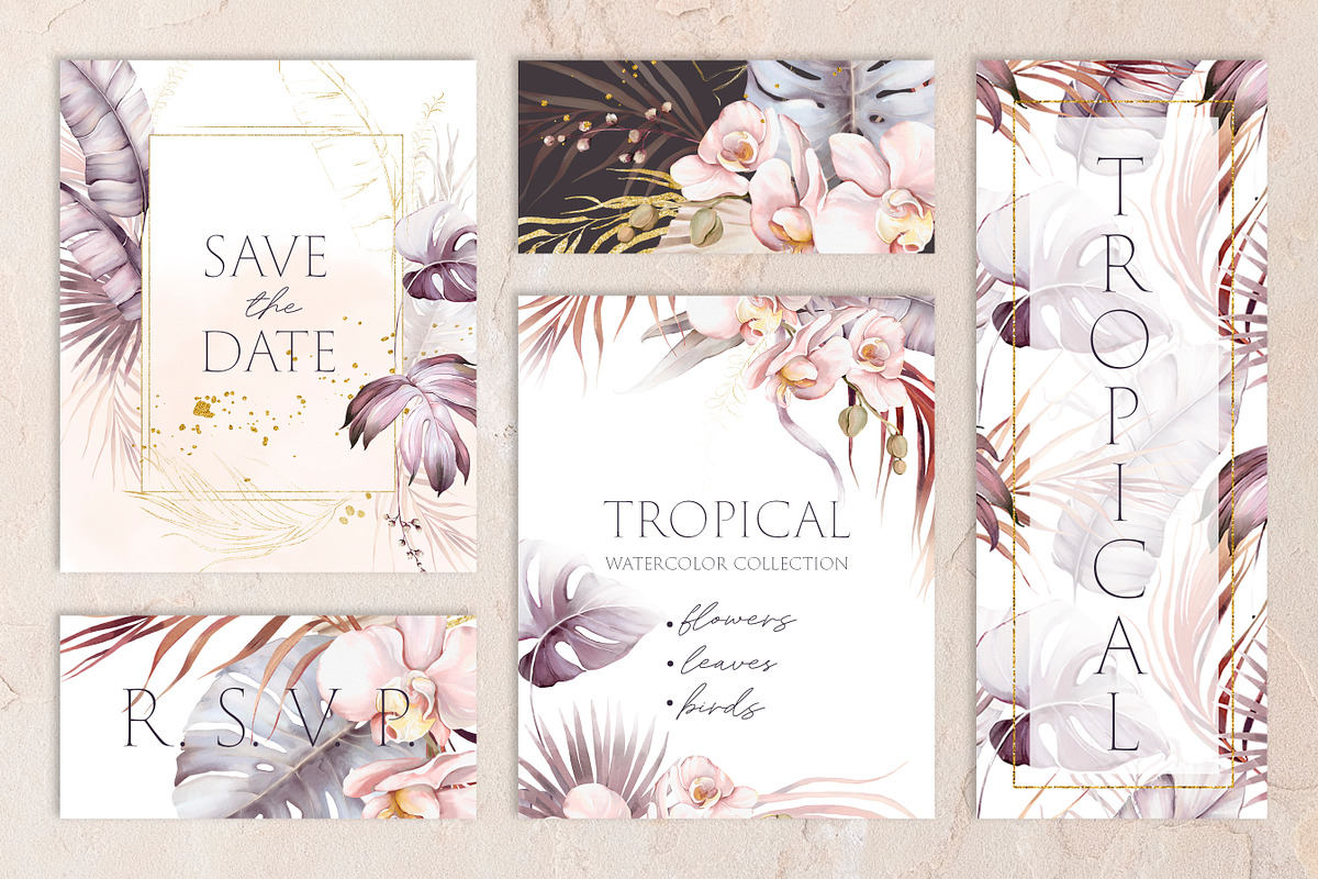 Watercolor Tropical Collection, an Illustration by Les Frolova (Photo 4 of 14)