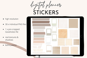 Boho Digital Planner Stickers