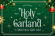 Holly Garland Christmas Serif Font, a Serif Font by Rasio Studio (Thumbnail 1 of 8)