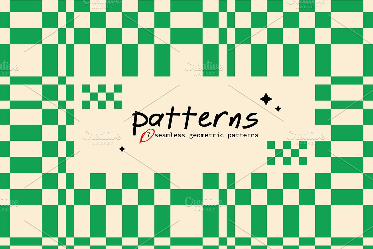 Set of seamless geometric patterns, a Pattern Graphic by Maryia's Store (Photo 1 of 7)