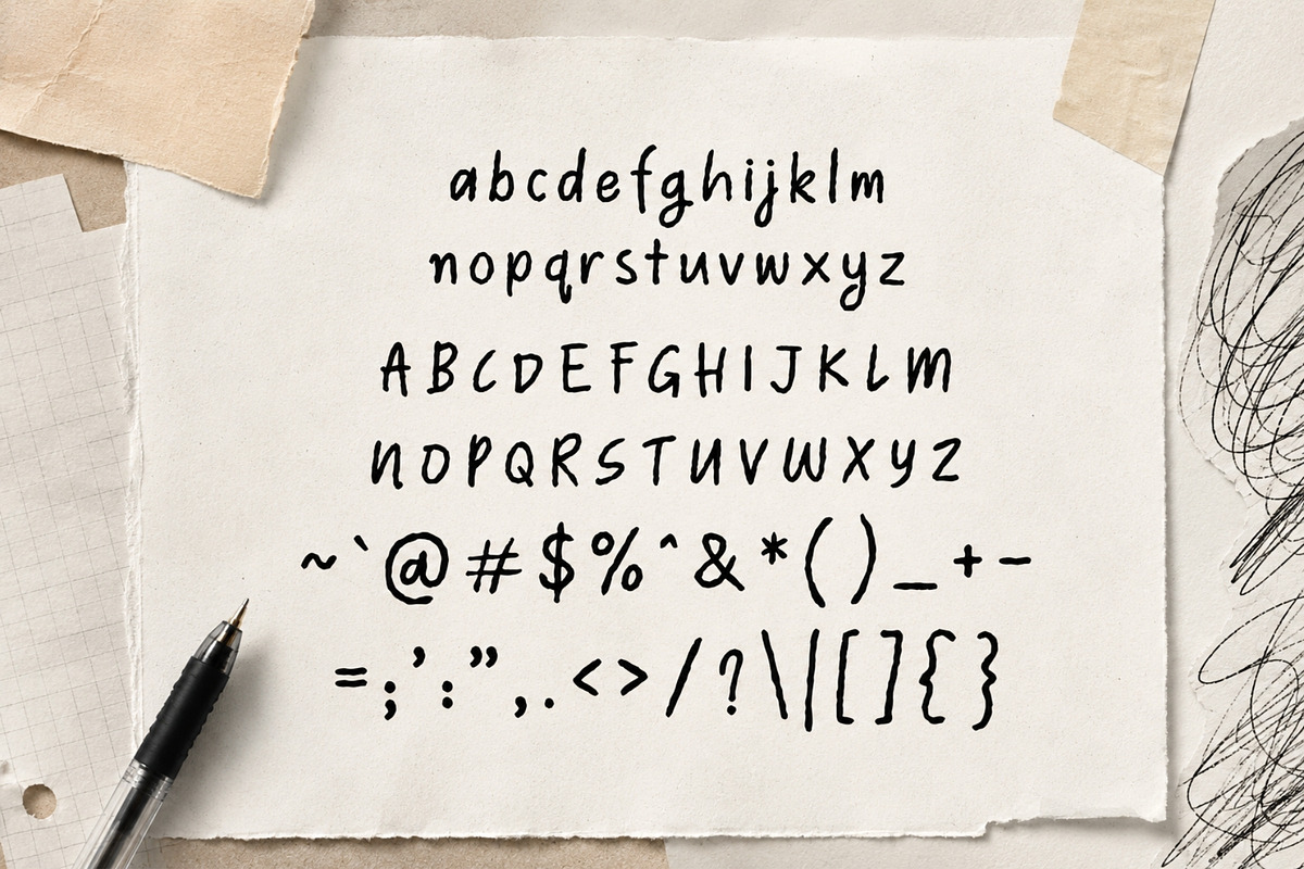 Human Error - Handwritten Font, a Handwritten Font by HipFonts (Photo 5 of 12)