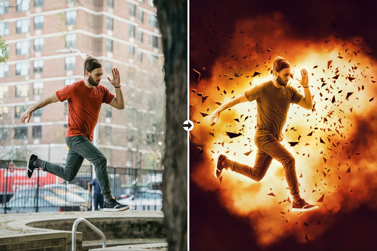 Explosion Effect Photoshop Action, an Action Add-On by Hubzway (Photo 9 of 10)