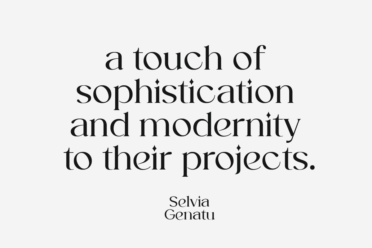 Selvia Genatu Fonts, a Serif Font by Yukita Creative (Photo 3 of 12)