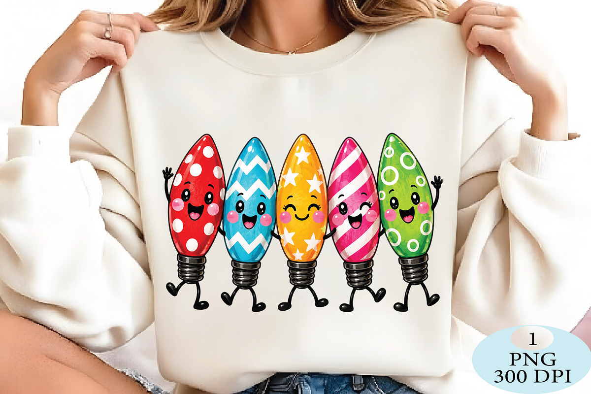 Colorful Christmas Light Bulbs PNG, a Seasonal Illustration by Daily.Designs (Photo 2 of 5)