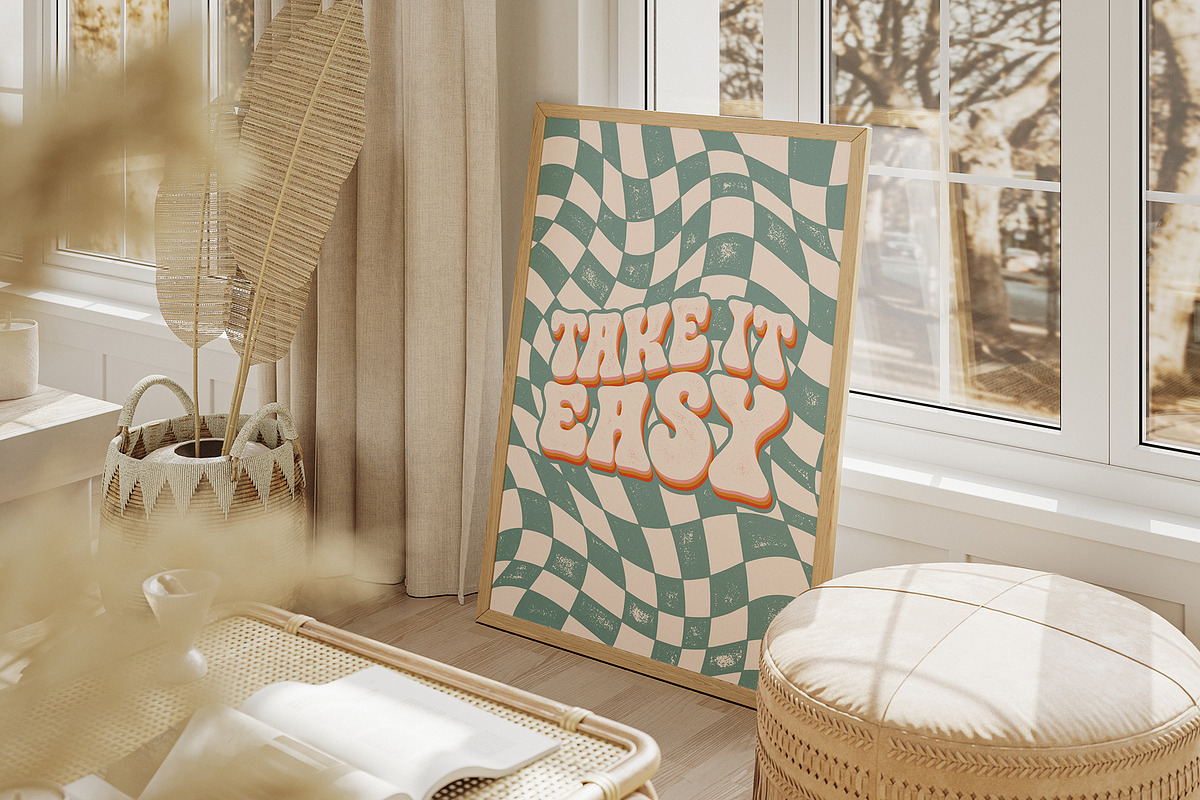 Stay Groovy Retro Clipart &Lettering, an Object Graphic by ElenKoss (Photo 9 of 10)
