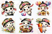 Easter day ram peeking clipart, an Illustration by RobertsArt (Thumbnail 4 of 7)