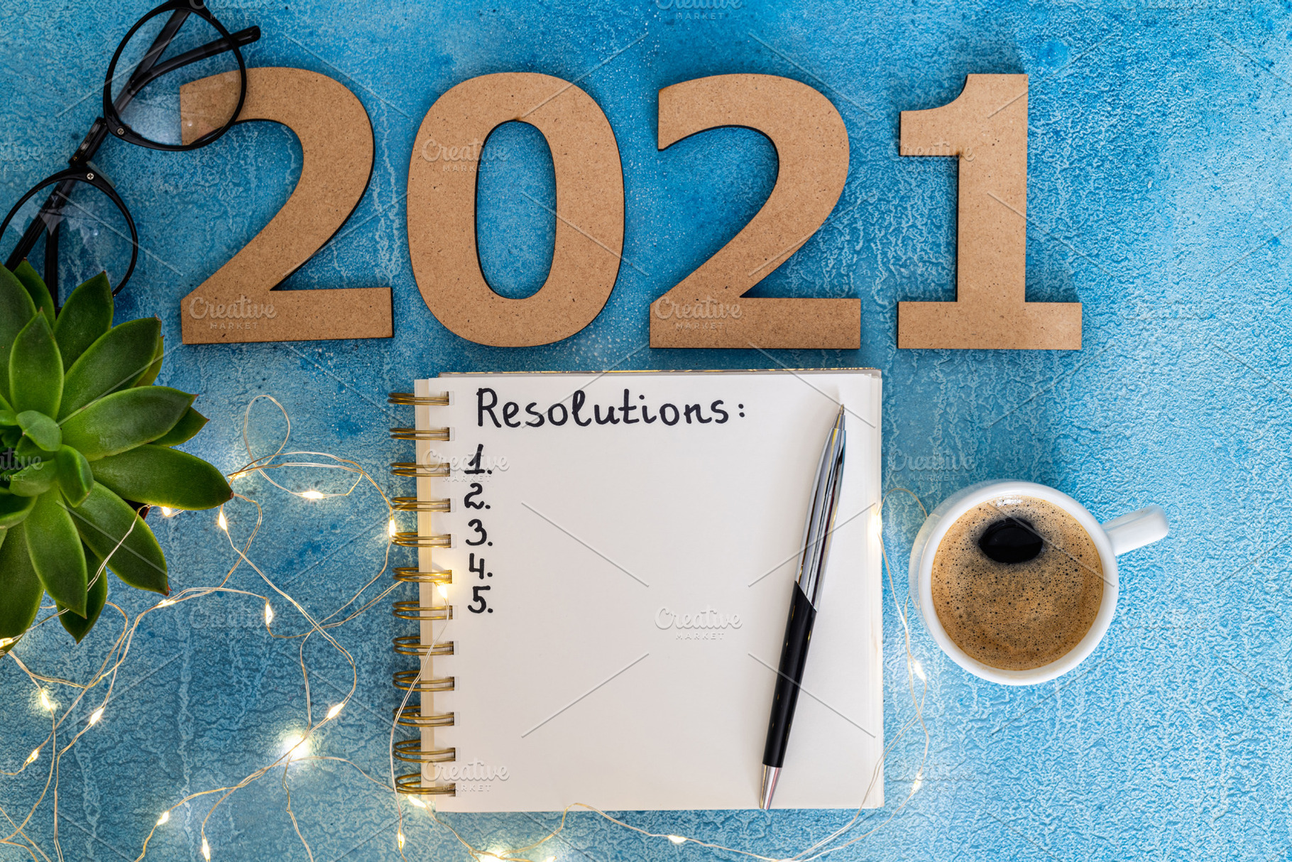 New year resolutions 2021 on desk containing 2021, resolutions, and goals, a Business Photo by LanaSweet