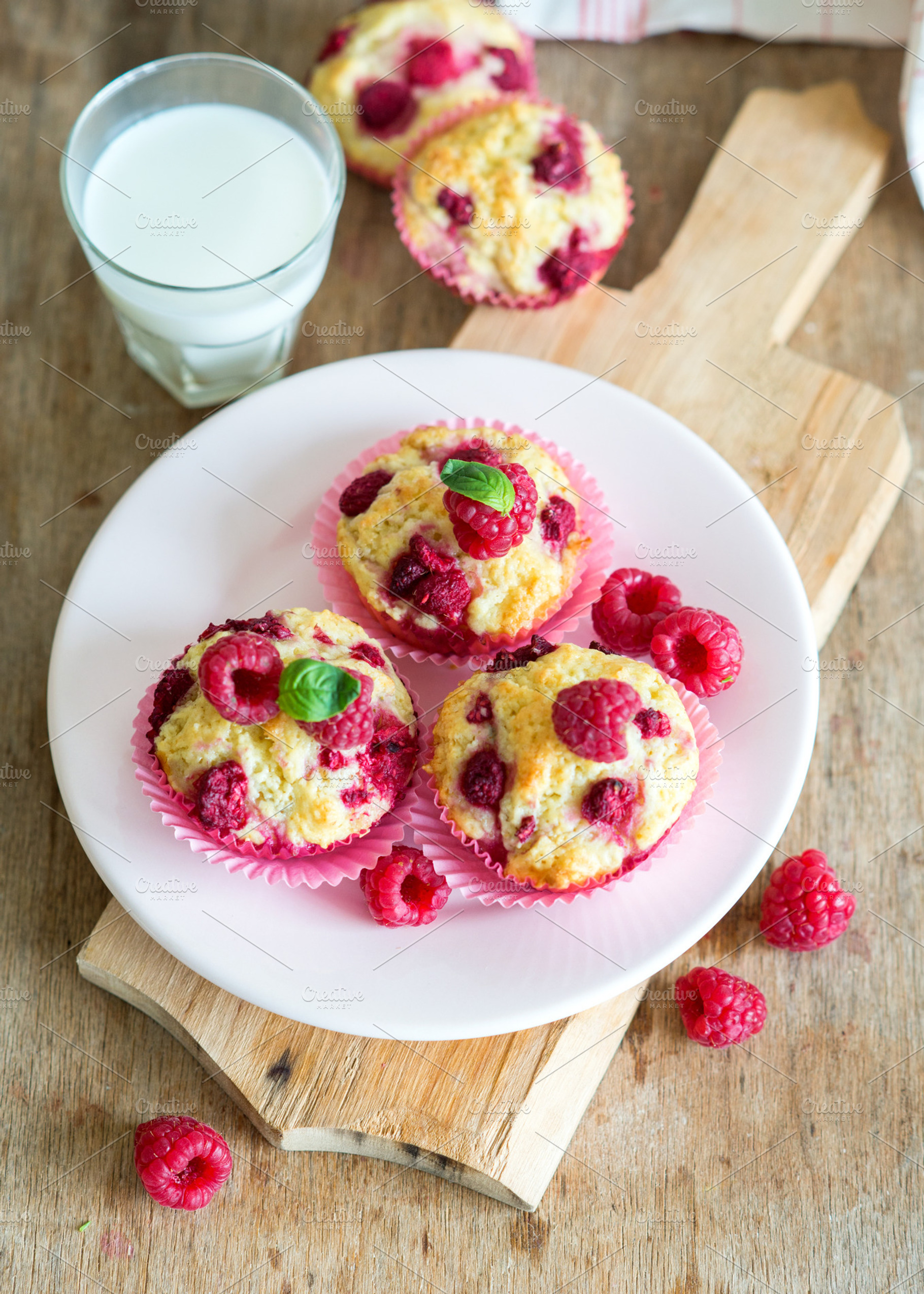 Raspberry muffins, a Food & Drink Photo by saharisha
