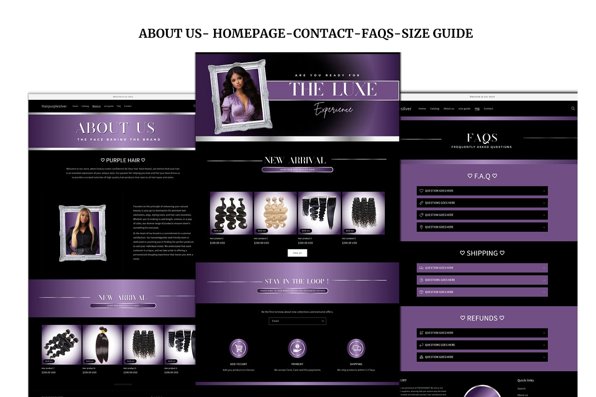 Shopify Theme, Website Banners Hairs, a Shopify Template by Foedesigner (Photo 4 of 10)