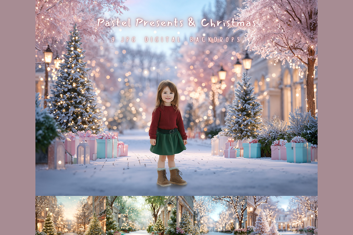 Pastel Presents and Christmas, a Background Photo by Winwin Design Art (Photo 1 of 9)