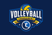 Volleyball logo icon design, a Branding & Logo Template by swarnstudio (Thumbnail 1 of 3)
