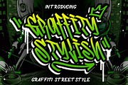 Graffity Stylish Graffiti Street, a Script Font by Creatype Studio (Thumbnail 1 of 9)