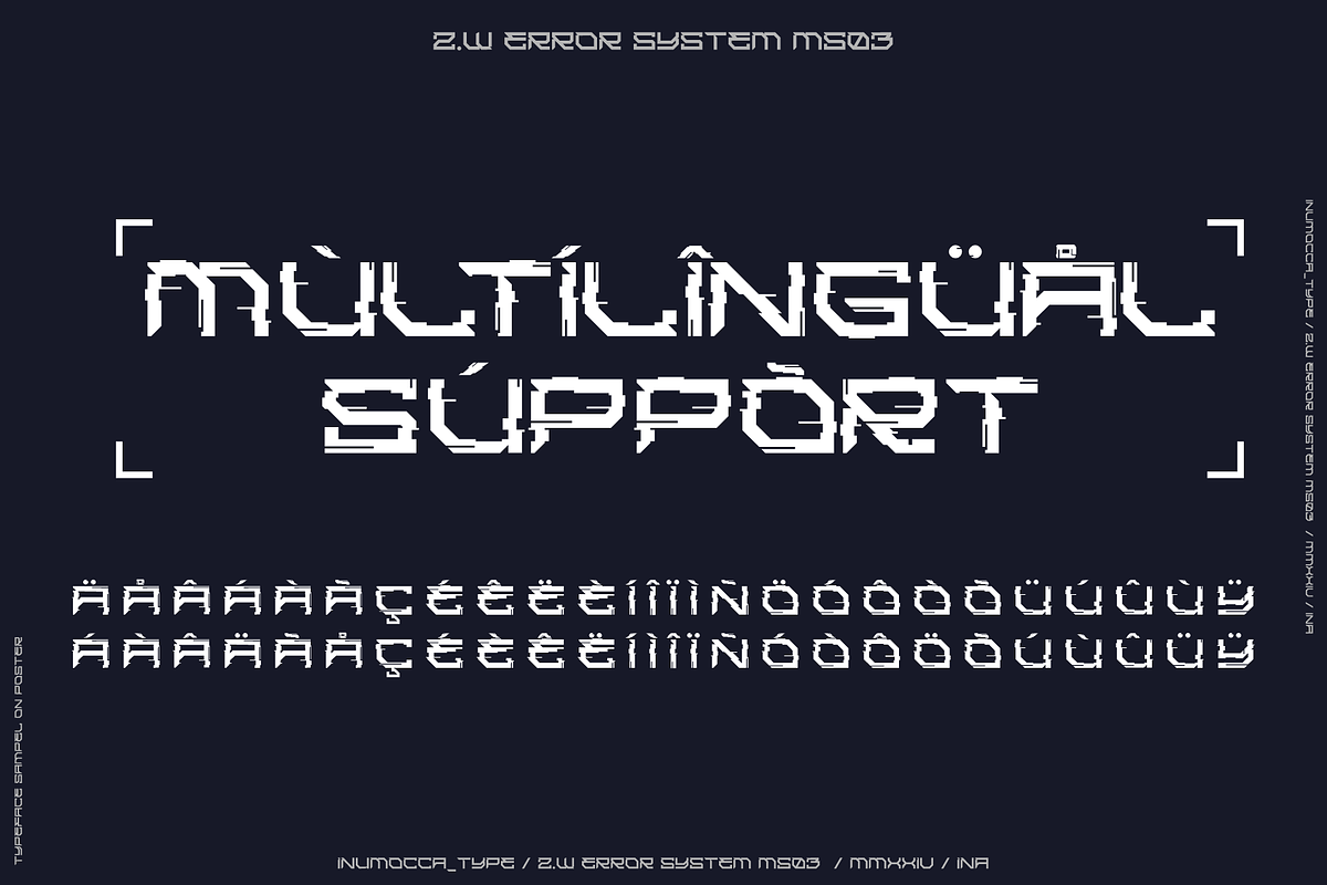 Z.W Error System, a Blackletter Font by inumocca_type (Photo 11 of 12)