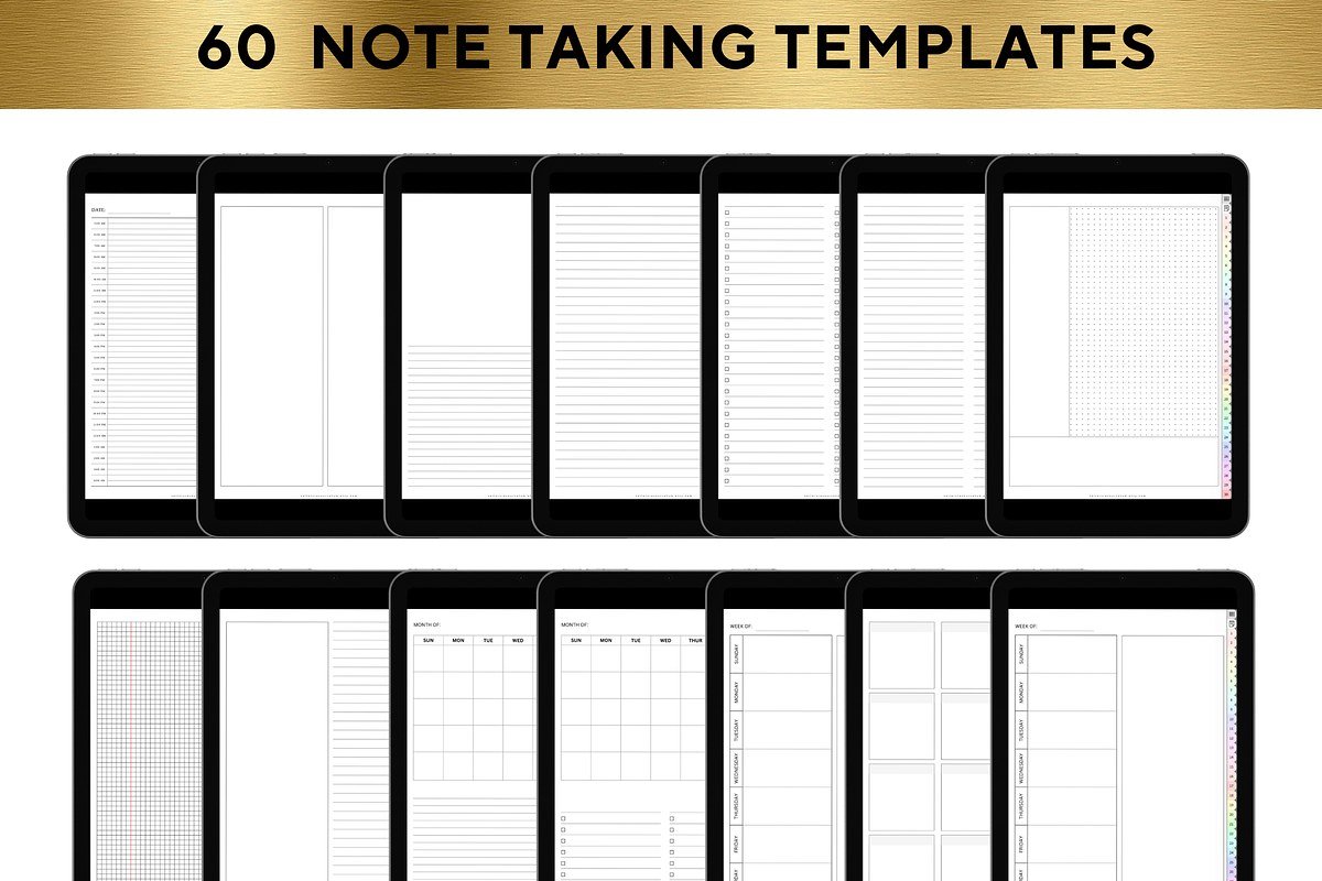 Canva template for digital notebooks, a Templates & Theme by Sellers Resource Hub (Photo 3 of 5)