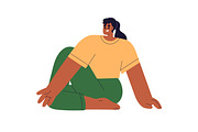 Women exercising in yoga asanas set, a Sport Illustration by Good Studio (Thumbnail 7 of 13)