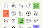 Sports Doodle Icons, an Object Graphic by Brickclay (Thumbnail 8 of 8)