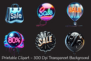 Black Friday Balloons PNG Collection, an Illustration by RobertsArt (Thumbnail 4 of 7)