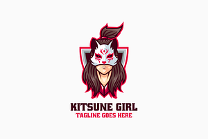 Ktisune Girl Mascot Cartoon Logo, a Branding & Logo Template by Artnivora.Std