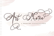 Art Maria, a Script Font by Letterara (Thumbnail 1 of 12)
