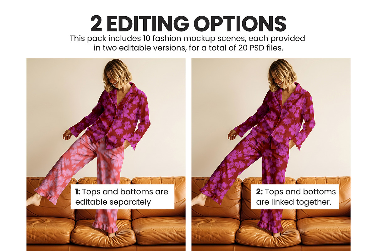 10 Pajamas Mockups + 10 Bonus PSDs, a Shirt Mockup by ARARA ✸ Creative Design (Photo 2 of 6)