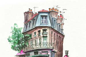 Typical Parisian House, France