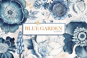 Blue Garden Seamless Patterns