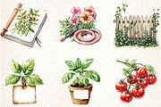 Garden Watercolor Clipart Bundle, an Illustration by Libby Wishes (Thumbnail 3 of 5)