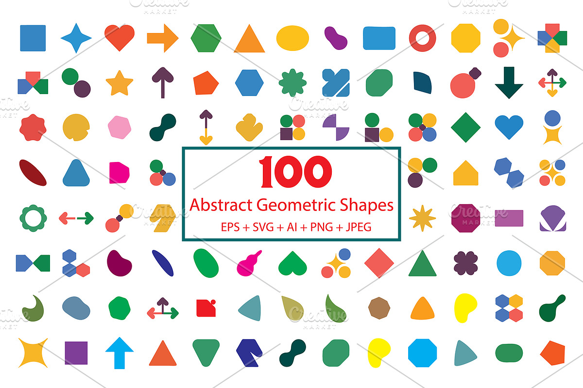 100 Abstract Geometric Shapes, an Object Graphic by ForhadGFX (Photo 1 of 3)