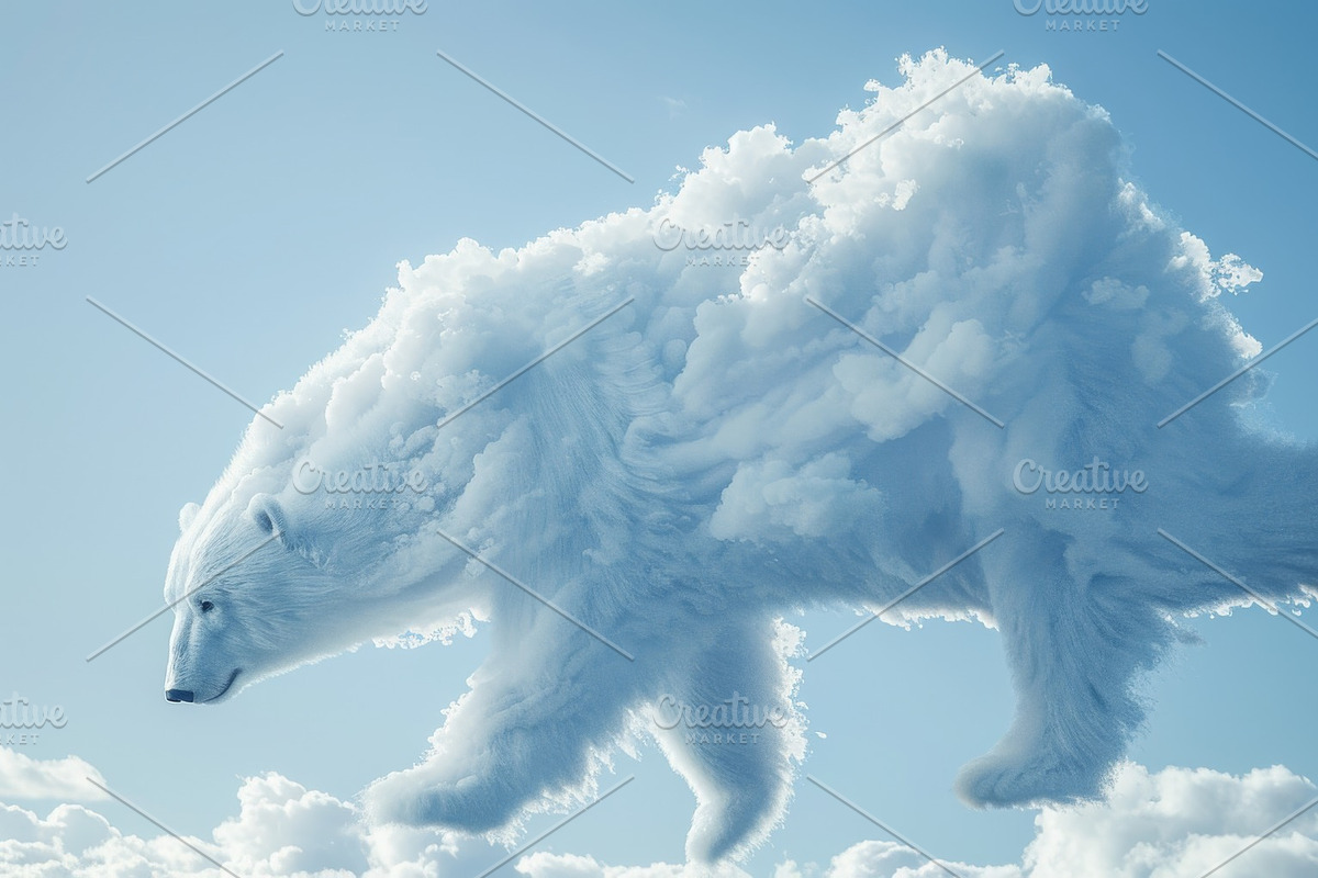 90 Clouds animals against a blue sky, an Animal Illustration by Handmadefont (Photo 18 of 64)