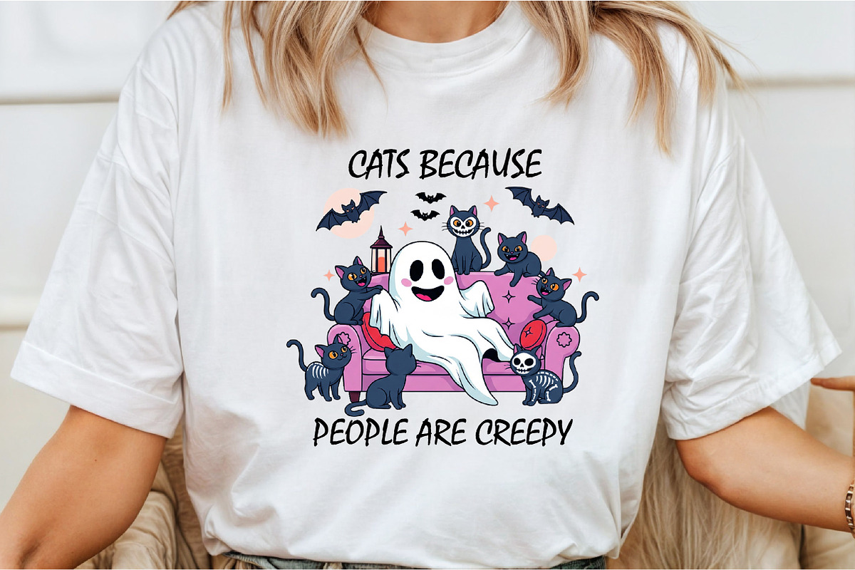 Cats People Are Creepy ,skeleton Cat, an Illustration by Libby Wishes (Photo 2 of 6)
